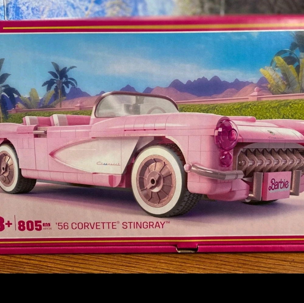 MEGA BARBIE THE MOVIE 56 CORVETTE STINGRAY BULIDING SET  HRY24 2024 LIMITED EDIT